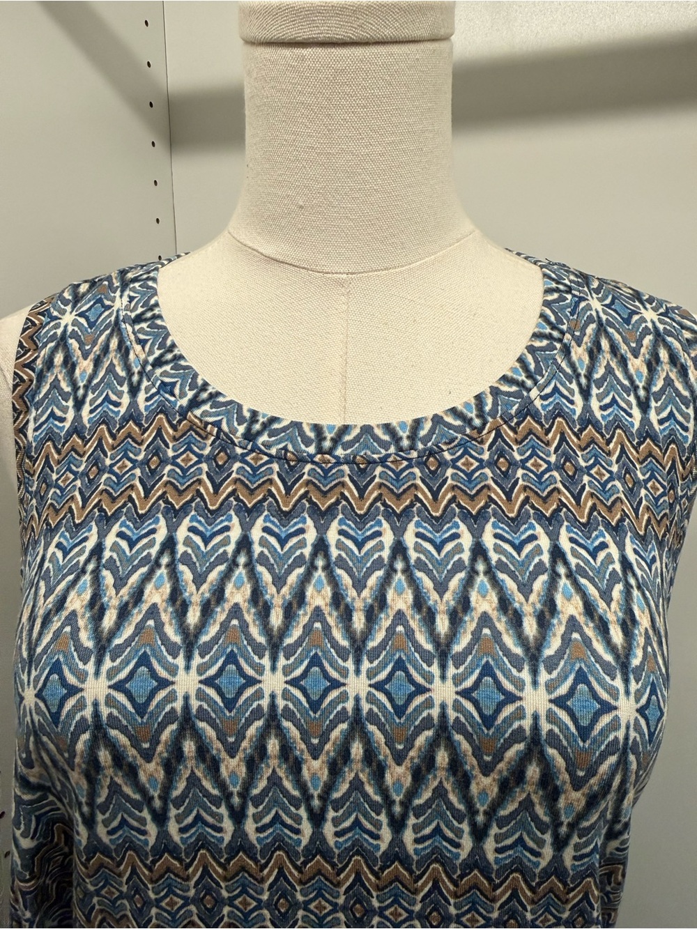 Joe Fresh Blue and Brown Printed Maxi Dress - Picture 6 of 9